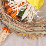 Close-up Harvest Scarecrow Wreath