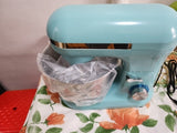 Light Blue Frigidaire Retro Stainless Steel Stand Mixer - Customer Picture with Mixer Bowl in Shipping Wrapper