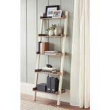 Five Shelf Leaning Bookcase