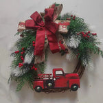 New Red Truck Christmas Wreath