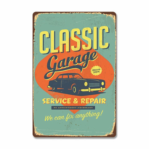 Classic Garage 1964 Retro Plaque