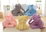 Gray, Blue, Pink, Yellow, Light Purple Options of Soft Plush Elephant Stuffed Doll Toy