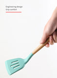 Wooden Handle Silicone Cooking Utensil Spatula