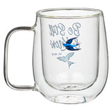 Double-Walled Clear Glass Mug - Back-side