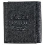 Black Genuine Leather Trifold Wallet