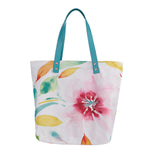 Decorative Floral Design Canvas Tote Bag
