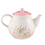 Faith, Hope, Love Petite Floral Ceramic Teapot