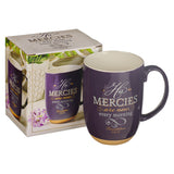 Purple Clay Base Exposed Ceramic Coffee Mug with Gift Box