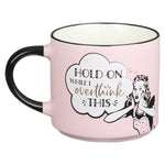 Silly 'N Humorous Retro Ceramic Mug of Pink and Black