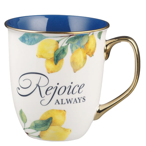 Yellow Lemon Designed White Ceramic Mug