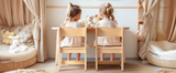 Wooden Child Chairs ~ Set of Two