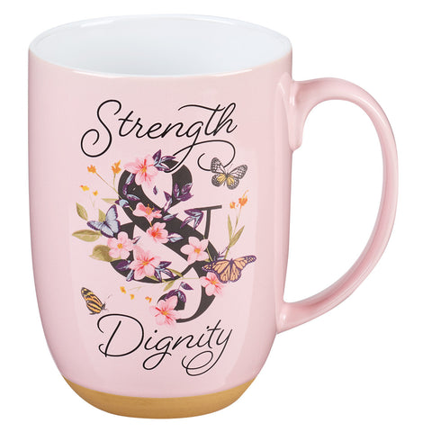 Pink Butterfly Garden Ceramic Coffee Mug