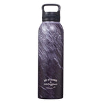 Black Stone Stainless Steel Water Bottle with Inscription