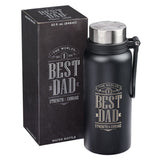 Silver Black Dad Stainless Steel Water Bottle with Gift Box