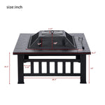 Dimensions of Square BBQ Fire Pit