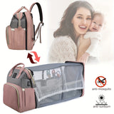 Baby Diaper Backpack with Foldable Changing Crib Pad