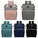 Baby Diaper Backpack with Foldable Changing Crib Pad