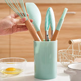 Wooden Handle Silicone Cooking Utensil Set