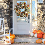 Pumpkin Sage Berry Wreath on Front Door