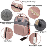 Baby Diaper Backpack with Foldable Changing Crib Pad