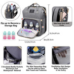 Baby Diaper Backpack with Foldable Changing Crib Pad
