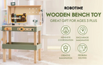 Wooden Toy Construction Workbench with Tools