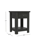 Farmhouse One-Drawer Nightstand
