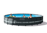INTEX 32ft x 16ft x 52in Ultra XTR Pool Set with Sand Filter Pump & Saltwater System and Pool Volleyball Set