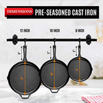 Pre-Seasoned Cast Iron 4-Piece 3.5 Inch Mini Skillet Bundle