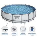 Bestway Steel Pro MAX Ground Frame Pools, 14' x 33", Grey