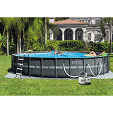 INTEX 32ft x 16ft x 52in Ultra XTR Pool Set with Sand Filter Pump & Saltwater System and Pool Volleyball Set