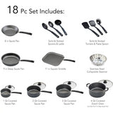 18-Piece Non-Stick Cookware Set