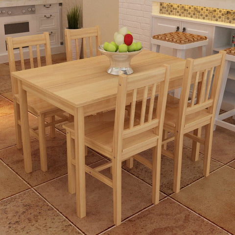 Solid Wood Dining Table And Chair Set