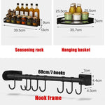 Stainless Steel Wall-Mounted Spice & Storage Rack