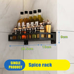Stainless Steel Wall-Mounted Spice & Storage Rack