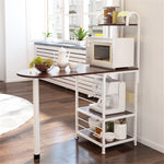 Mini Kitchen Bar With Multi-Layered Shelves