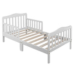 Wooden Toddler Bed Frame With Safety Railing