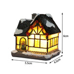 Miniature Winter Snow Houses with LED Lighting
