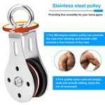 Home Gym Fitness DIY Pulley Cable Machine Attachment System