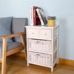 Wood Cabinet With Storage Baskets