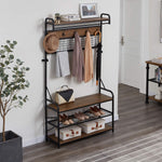 5-In-1 Entryway Hall Tree & Shoe Bench