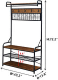 5-In-1 Entryway Hall Tree & Shoe Bench