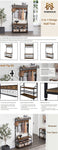 5-In-1 Entryway Hall Tree & Shoe Bench