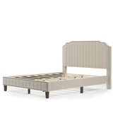 Modern Platform Bed with Solid Wood Frame