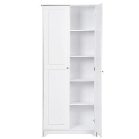2 Door 5-Tier Wood Storage Cabinet