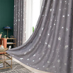 Starry Sky Print Bedroom Blackout Curtains