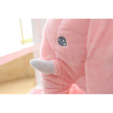 Close-Up of Pink Soft Plush Elephant Stuffed Doll Toy