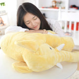 Young Person Admiring Yellow Soft Plush Elephant Stuffed Doll Toy