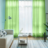 Solid Color Sheer Tulle Window Curtains