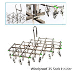 35 Clip Stainless Steel Sock Rack